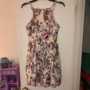 Floral junior zip back dress brand new with tags